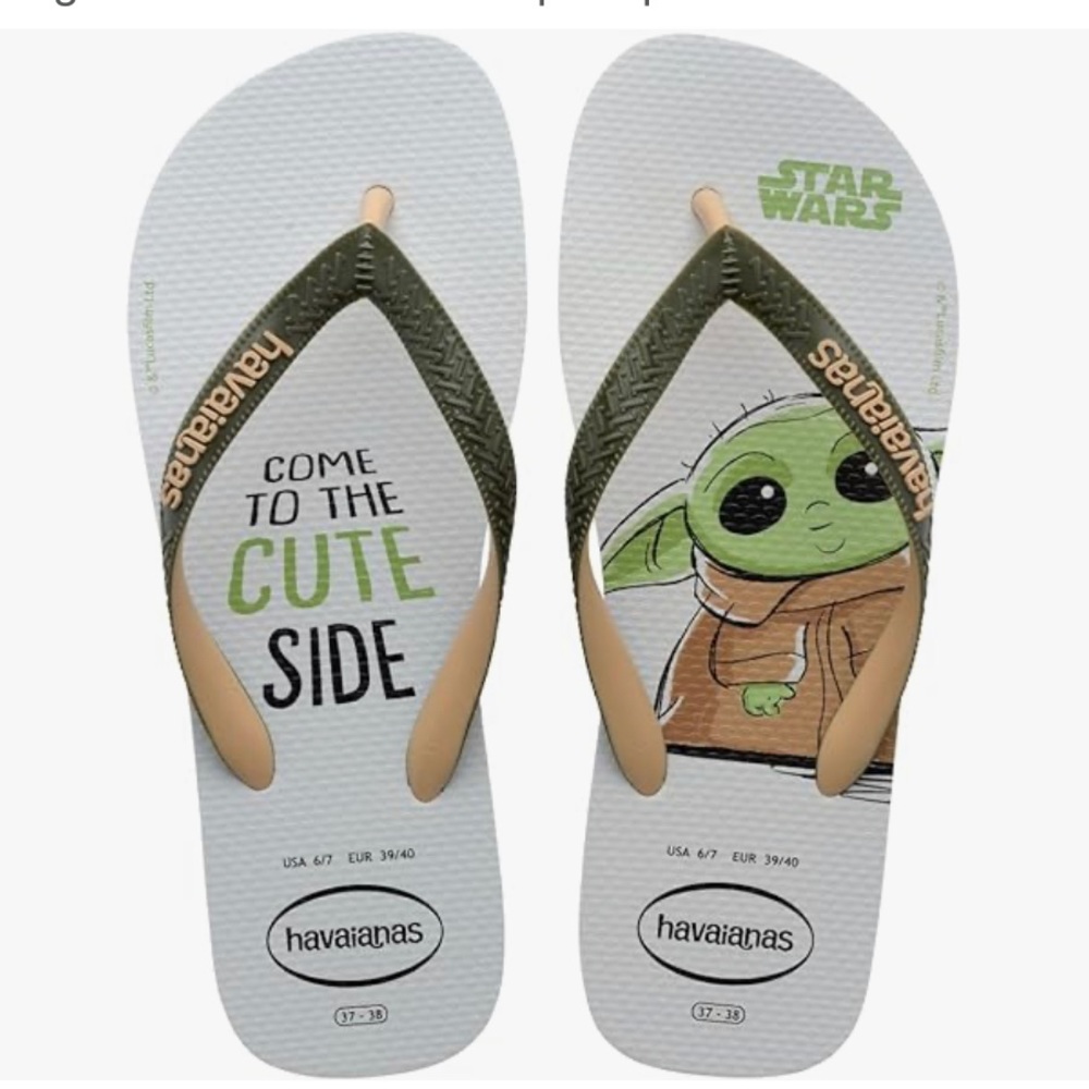New! Little Girls Havaianas Star Wars Flip Flops-Sz 13/1